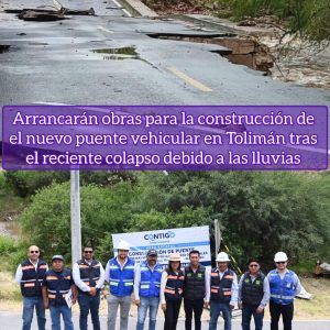 Arrancan obras para la construcción del nuevo puente en Tolimán