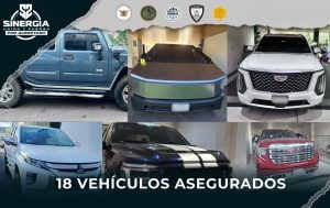 Aseguran 18 vehículos, incluido un Tesla Cybertruck, joyería, dinero y detienen a un hombre por robo durante un megaoperativo en Querétaro