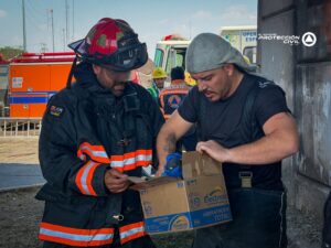 Entre escombros y humo, rescatan a dos aves heridas tras accidente ferroviario en Viborillas