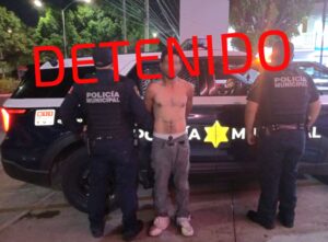 Tras ser cuestionado por su actitud sospechosa, sujeto amenaza a encargada de tienda y huye; fue detenido tras operativo en Querétaro